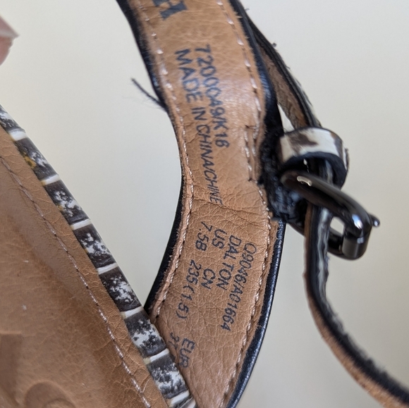 Coach Dalton Snakeskin Leather Braided Espadrille Wedge Strappy Sandal sz 7½ - Picture 7 of 12